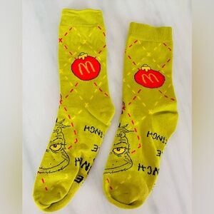 McDonalds limited edition Grinch Themed Green Socks 2025